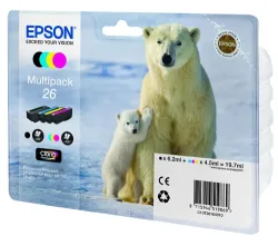 Epson E26 Druckerpatronen bk - Epson No. 26, C13T26164010 für z.B. Epson Expression Premium XP -510, Epson Expression Premium XP -520