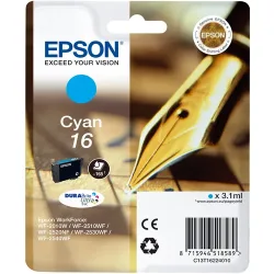 Epson E16c Druckerpatronen cy - Epson No. 16 c, C13T16224010 für z.B. Epson WorkForce WF -2010 W, Epson WorkForce WF -2500