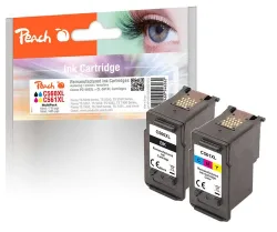 Peach C560 XLBK 2 Druckerpatronen XL (bk, col) ersetzt Canon PG-560XLBK, CL-561XLC, 3712C006 für z.B. Canon Pixma TS 5350 i, Canon Pixma TS 5351 i