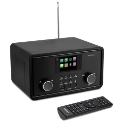 MEDION LIFE P85027 Stereo Internetradio schwarz, 7,1 cm (2,8'') TFT-Display, 25.000+ Internetradiosender & zahlreiche Podcasts, DAB+/UKW-Radio, Bluetooth®, Spotify®-Connect, WLAN, 2 x 10 W RMS
