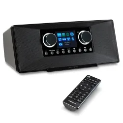 MEDION LIFE P85333 Stereo Internetradio schwarz, 7,1 cm (2,8'') TFT-Farbdisplay, über 25.000 Internet-Radiosender & viele Podcasts empfangen, DAB+/UKW Radio, Wecker, WLAN, Bluetooth®, Amazon Music, Spotify®-Connect, 2 x 6 W RMS