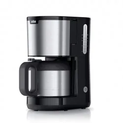 Braun KF 1505 BK Kaffeemaschine Edelstahl, Schwarz Fassungsvermögen Tassen=9 mit Filterkaffee-Funktion