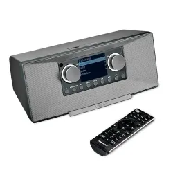 MEDION LIFE P85333 Stereo Internetradio grau, 7,1 cm (2,8'') TFT-Farbdisplay, über 25.000 Internet-Radiosender & viele Podcasts empfangen, DAB+/UKW Radio, Wecker, WLAN, Bluetooth®, Amazon Music, Spotify®-Connect, 2 x 6 W RMS