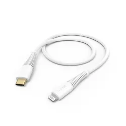 hama 00201603 Ladekabel, USB-C - Lightning, 1,5 m, Weiß