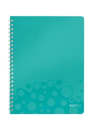 LEITZ Spiralblock WOW A4 46370051 eisblau 80 Blatt