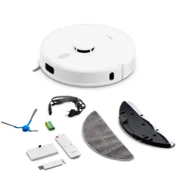 MEDION Saugroboter X41 SW, Wischfunktion, Lasernavigation, starke 8.000 Pa Saugkraft, No Go & Go Bereiche, präzise Kartenerstellung, mehrere Etagen