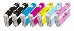 Peach E807 7 Druckerpatronen (2*bk, cy, cyph, ma, maph, ye) ersetzt Epson T0807, T0801, C13T08074011, C13T08014011 für z.B. Epson Stylus Photo PX 730 WD