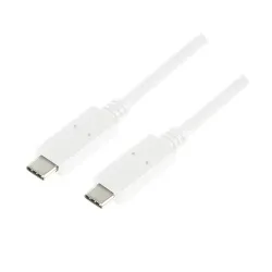 LogiLink USB-Kabel USB 3.2 Gen1 USB-C® Stecker, USB-C® Stecker 1.00 m Weiß CU0131