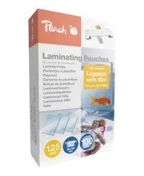Peach 100 x Gepäckanhänger Laminierfolien, 125mic, glänzend