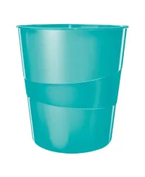 LEITZ Papierkorb WOW 15 Liter 52781051 eisblau