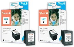 Peach HP 27 2 Druckköpfe 2*bk ersetzt HP No. 27*2, C8727AE*2 für z.B. HP DeskJet 3300, HP DeskJet 3320, HP DeskJet 3320 V, HP DeskJet 3322