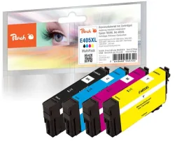 Peach E5H6 4 Druckerpatronen XL (bk/c, m, y) ersetzt Epson T05H6, No. 405XL, C13T05H64010 für z.B. Epson WorkForce ECC 7000