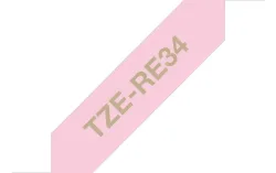 PTOUCH Band, laminiert gold/pink TZe-RE34 PT-DV600VP 12 mm