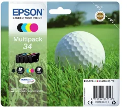 Epson E34 Druckerpatronen bk - Epson T3466, No. 34, C13T34664010 für z.B. Epson WorkForce Pro WF -3700, Epson WorkForce Pro WF -3720 DW