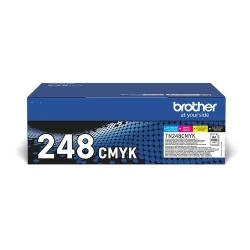 Brother B248 Toner (bk, c, m, y) - Brother TN248VAL für z.B. Brother HLL 3215 CW, Brother MFCL 8390 CDW, Brother MFCL 3740 CDW