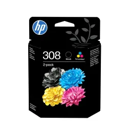 HP H308 Druckerpatronen (bk, c) - HP No. 308, 6L6S6UE für z.B. HP Envy 6100, HP Envy 6110 e, HP Envy 6120 e, HP Envy 6122 e, HP Envy 6130 e