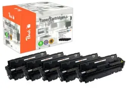 Peach HP 410 A 5 Toner (2*bk, c/m/y) ersetzt HP No. 410A, CF410A*2, CF411A, CF412A, CF413A für z.B. HP Color LaserJet Pro MFP M 477 fnw