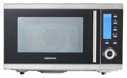 MEDION LIFE 4in1 Mikrowelle MD 15501, Kombination aus Mikrowelle, Ofen und Doppelgrill, 10 Automatikprogramme, 25 L Garinnenraum