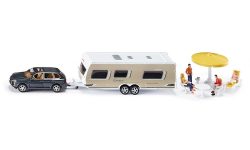 Siku Logistikfahrzeug PKW mit Wohnwagen