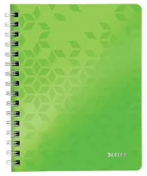 Leitz, LEITZ Spiralbuch WOW PP A5 4639-00-54 gr&uuml;n 80 Blatt