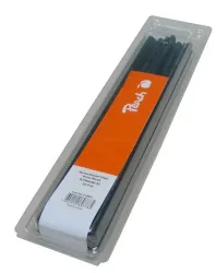 Peach Plastik Klemmschienen, 6mm, schwarz, 25 Stk.,