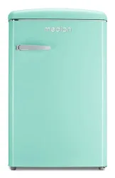 MEDION LIFE Retro Kühlschrank mit Gefrierfach MD37790 Minty Green, 108 L Gesamtnutzinhalt, 37 dB, höhenverstellbare Füße, Energieeffiziensklasse D