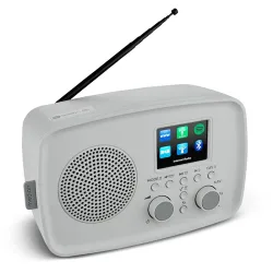 MEDION LIFE Internetradio IRE-1 (MD89318) grau, Empfang von über 40.000 Sendern & 20.000 Podcasts, 5 Watt (RMS), Bluetooth® 5.2 wireless technology, 2,4
