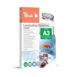 Peach, Peach 100 x A3 Laminierfolien, 80 mic, matt