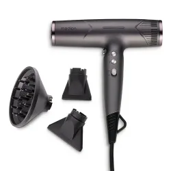 MEDION LIFE HD2 Haartrockner mit Ionen-Technologie grau, 1.500 Watt, Selbstreinigungsfunktion, Vielseitige Aufsätze: Stylingdüsen und Diffusor, 3 Temperatur- und 3 Luftstromstufen
