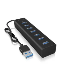 ICY BOX, IB-HUB1700-U3 USB 3.0 zu 7-Port USB 3.0 Type-A Hub, Alu-Gehäuse, Netzteil 5V/3A