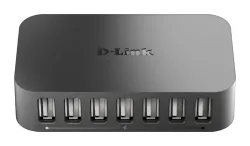 D-LINK, D-Link DUB-H7/E USB-Hub 7 Port USB-A USB 2.0 480 MBit/s mit Schnellladeport Schwarz DUB-H7/E