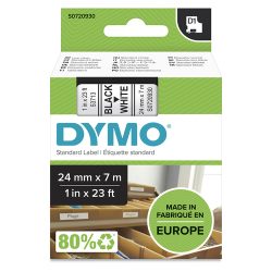 DYMO D1-Schriftband Breite 24 mm schwarz auf weiß, VE 1 Stk