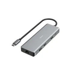 Hama - USB 3.2 Gen 1-Hub (USB 3.0), Taubengrau, 360X260X20MM