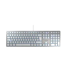 CHERRY Tastatur KC 6000 SLIM JK-1600DE-1 Verkabelt Silber QWERTZ (DE)