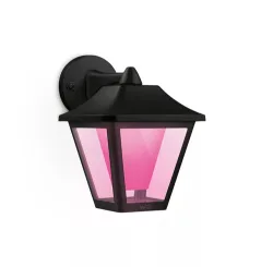 Aussenlampe WiZ Schwarz Kunststoff 17 cm 22.8 cm - LED - Lichtfarbe: Extra warmweiss - Tageslichtweiss - Aussenlampe- LED Energiesparlampe