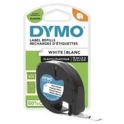 DYMO Schriftband LetraTag weiss S0721660 Plastik 12mmx4m