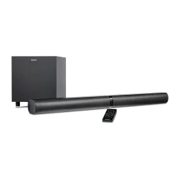 MEDION LIFE P61450 2.1 Soundbar, perfekte Ergänzung für den TV, 2-in1 - flexibel aufstellbar, Bluetooth® 5.3, kraftvolle 2 x 30 W + 60 W (RMS) Funk-Subwoofer