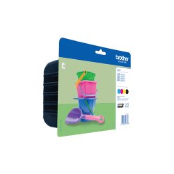 Brother Tinte LC-221 Original Kombi-Pack Schwarz, Cyan, Magenta, Gelb LC221VALBPDR