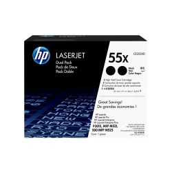 HP Toner-Modul 55X schwarz CE255XD LaserJet P3015 2 St&uuml;ck