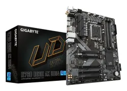Gigabyte - B760 DS3H AX DDR4 Mainboard - Unterstützt Intel Core Prozessoren der 14. Generation, 8+2+1 Phasen digitales VRM, bis zu 5333MHz DDR4 (OC), 2x PCIe 4.0 M.2, Wi-Fi 6E, GbE LAN, USB 3.2 Gen 2, Braun