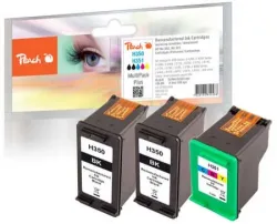 Peach HP 350 3 Druckköpfe (2*bk, col) ersetzt HP No. 350*2, No. 351, SD412EE, CB335EE*2, CB337EE für z.B. HP DeskJet D 4200, HP DeskJet D 4260