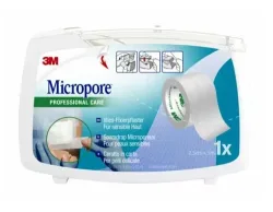 3M Micropore, 3M Micropore Vliespflaster mit Dispenser 25mmx5m weiss (1 Stk)