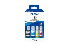 Epson E113 Druckerpatronen (bk, c, m, y) - Epson No. 113, C13T06B640 für z.B. Epson EcoTank ET -16150, Epson EcoTank ET -16600