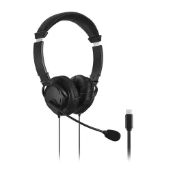 Kensington -  USB-C HiFi-Kopfhörer mit Mikrofon, Schwarz