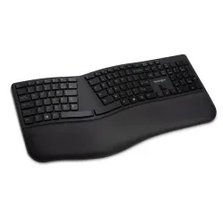 Tastatur Kensington Pro Fit® Ergo, ergonomisches Design, kabellos, Handgelenkauflage, Windows & Mac, B 216 x T 436 x H 38 mm schwarz