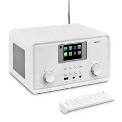 MEDION LIFE P85027 Stereo Internetradio weiß, 7,1 cm (2,8'') TFT-Display, 25.000+ Internetradiosender & zahlreiche Podcasts, DAB+/UKW-Radio, Bluetooth®, Spotify®-Connect, WLAN, 2 x 10 W RMS