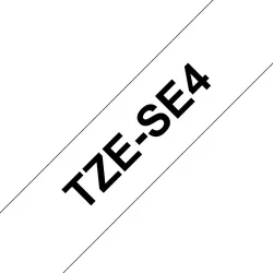 PTOUCH Sicherheitsband schwarz/weiss TZe-SE4 zu PT-200,300,500 18mm