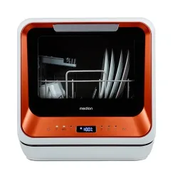 MEDION LIFE Mini-Geschirrspüler DWT20 (MD37763), für 2 Gedecke, 6 Reinigungsprogramme, Startzeitvorwahl