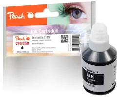 Peach C40 PGBK Tintenbehälter pigm. bk ersetzt Canon GI-40PGBK, GI-50PGBK, 3385C001, 3386C001 für z.B. Canon Pixma GM 2050, Canon Pixma GM 4040