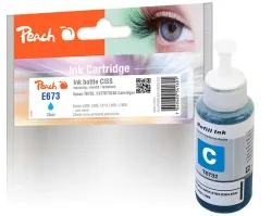 Peach E673 Tintenbehälter cy ersetzt Epson T6732C, C13T67324A für z.B. Epson EcoTank L 1800 ITS, Epson EcoTank L 800, Epson EcoTank L 805